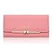 WOOLALA Women Cute Bowknot Wallet Trifold Large Capacity Long Purse