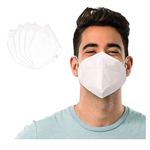 5 Layer Protection Breathable Face Mask (5 pcs) – Filtration>95% with Comfortable Elastic Ear Loop | Non-Woven Polypropylene Fabric - .99