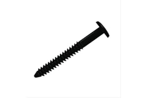 WindowPro 48 Pcs 3 Inch Vinyl Shutter Fastener Window Panel Peg Lok Pin Pegs Screws Shutter Spikes Anchor (Black)