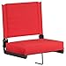 Flash Furniture Grandstand Portable Stadium Seat for Bleachers or Benches, Folding Padded Stadium Chair with Carrying Handle, 500 lb. Weight Capacity, Red