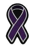 DARK PURPLE RIBBON FOR CARE GIVER PATCH - Dark Purple - Veteran Owned Business.