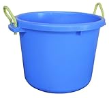Fortiflex Multi-Purpose Storage Bucket for Dogs/Cats and Horses, 70-Quart, Sky Blue