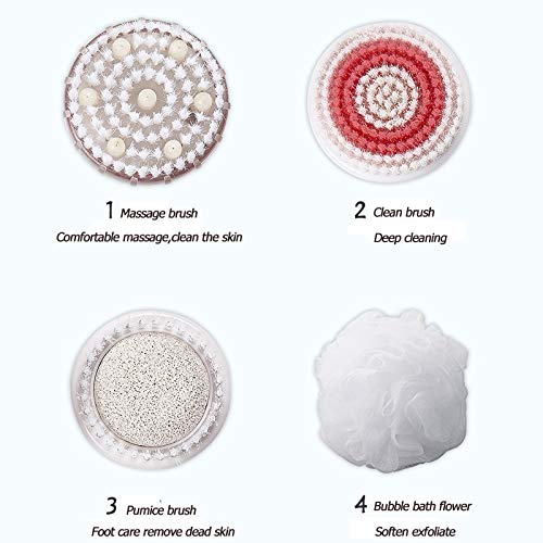Shower Massage Brush,LKE Electronic Exfoliating Brush Waterproof Cellulite Remover Brush,Eliminate Shaving Irritation for Legs and Back Bath & Body Brushes Accessories