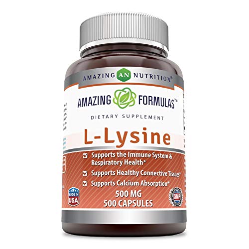 Amazing Formulas LLysine Amino Acid Vitamin Supplement (NonGMO, Gluten Free) Immune Support