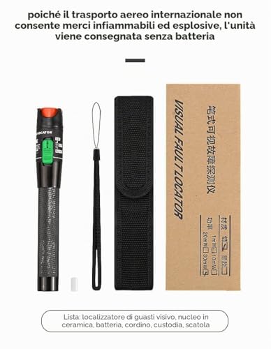Fiber Optic Fault Locator 30mW, 30KM VFL Fiber Optic Cable Tester for Universal 2.5mm Connector FC to LC Adapter for CATV, Network Cable Tester (Green)