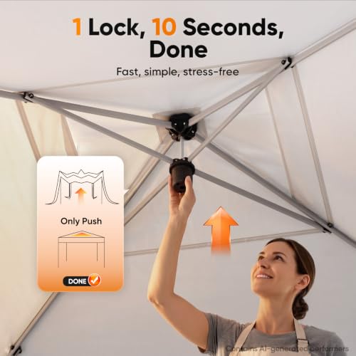 Quictent 10x10 Pop Up Canopy Tent with 4 Detachable Sidewalls & Windows | Fast One-Person Setup image 21