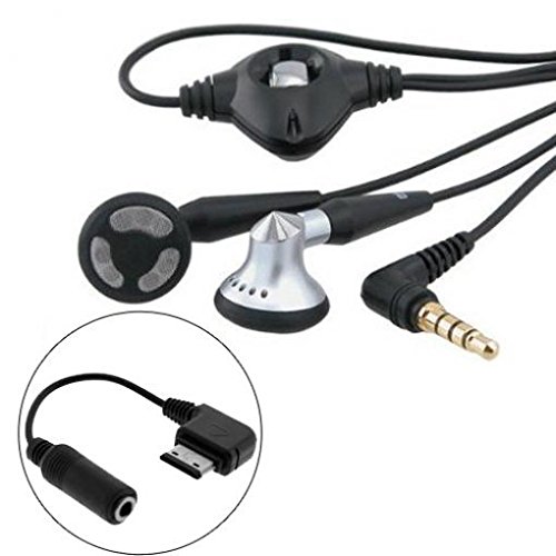 Wired Headset Handsfree Earphones Dual Earbuds Headphones Microphone with S20-Pin Adapter [Black] for T-Mobile Samsung Highlight T749 - T-Mobile Samsung SGH-T139 - T-Mobile Samsung SGH-T239