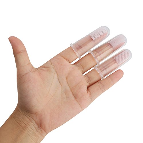 image for Bransio Baby Toothbrush, 3 pcs Food Grade Silicone Double-sided Oral M