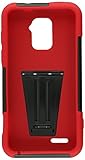 Empire MPERO IMPACT X Series Kickstand Case for ZTE Warp 4G N9510 - Retail Packaging - Black/Red