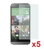 eTECH Collection 5 Pack of Crystal Clear Screen Protectors for HTC ONE M8 2014 Model (AT&T, T-Mobile, Sprint, Verizon) (NOTE: This's for HTC M8 2014 Model, NOT for HTC M7 Model)