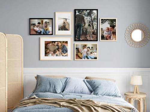 Last Page® Oak Wood Picture Frams - Minimalist A4 Oak Wood Frames, 21 * 29.7cm Picture Frame Wood, Natural Solid Wooden Picture Frames for Wall Art Photo and Prints(1 Pack) (A4)