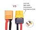 YoungRC 4 Pairs XT60H Plug Male Female Connector Cable with Sheath Housing Connector with 100mm 12AWG Silicon Wire for RC Lipo Battery FPV Drone ESC