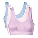 Genie Bra Womens 3 Pack - Wireless Bra for Women, Solid Color Seamless Bra - Pastel - Small