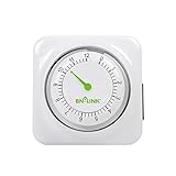 BN-LINK 12 Hour Mechanical Accurate Countdown Timer with Grounded Pin - Energy Saving for Kitchen, Phone Charger, Lamps, Security 1875W, 1/2 HP, ETL Listed