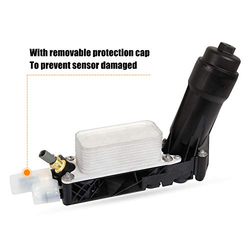 Engine Oil Cooler With Oil Filter Housing Adapter Gaskets Sensor