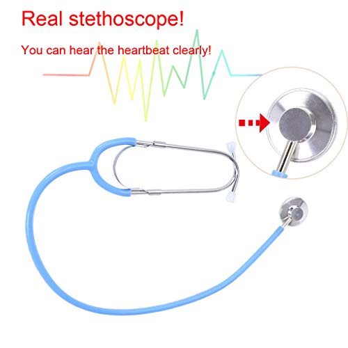 Kids Wooden Doctor Kit | Pretend Play Medical Doctor Set with Stethoscope and Wooden Dentist Tool Toys for Toddlers | Promotes Thinking Skills & Education Gift for Boys & Girls (Red) - Thumbnail 5