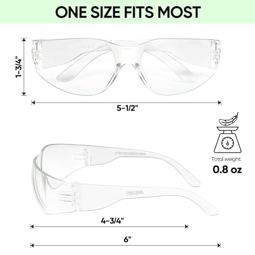 TICONN Clear Safety Glasses for Men, Safety Goggles with Scratch Impact Resistant Meets ANSI Z87.1 Standard
