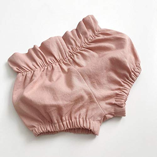 Birdfly Toddler Baby Basic Bloomers Diaper Cover Infant Boys Girls Bottom Shorts Cotton Clothes LightPink,6-12 Months