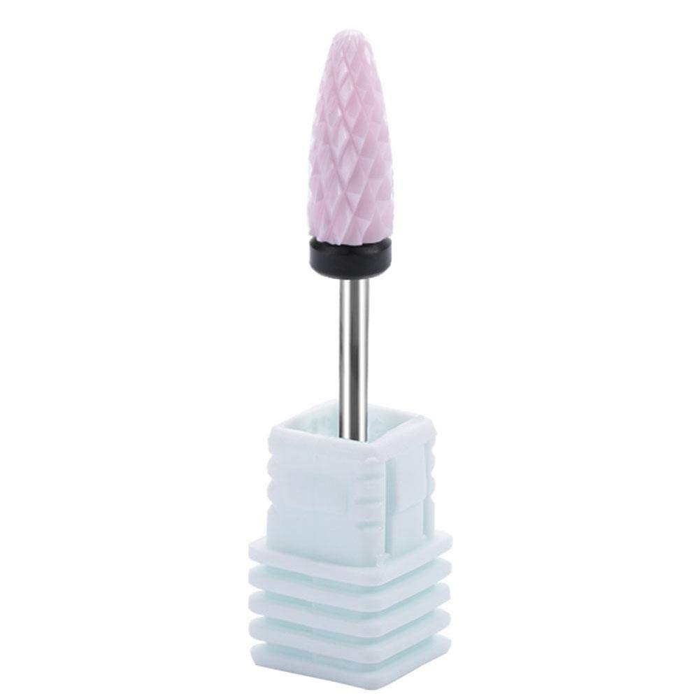 Professional nail grinding head for nails, 5 types of ceramic cylinder shape grinding tip nails drill nail art drill polishing head nail drill machine(24ST)