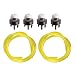 Hipa (Pack of 4 Primer Bulb + Fuel Line for Husqvarna Trimmer Weedeater 123L 225 232L 227L 240L 322L 323 325 326 Chainsaw 235 236 240 340 345 350 353 440 445 450 460 125B 125BVX 125BVX