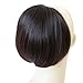 CAISHA Bun Hairpiece Ponytail With Butterfly Clip Hair Bun Bridal Hairstyle Hepburn Bun Scrunchie Straight Dark Brown Mix H414