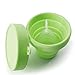 Collapsible Silicone Cup Foldable Sterilizing Cup for Menstrual Cup for Moon Cup (Green-N)