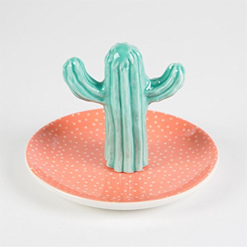 Sass and Belle Ceramic Cactus Ring Holder - Jewellery Dish