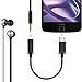 Motorola Moto Z Droid, Z Force Droid, Z Play Droid, Moto Z2 Force, Xiaomi Mi6 Headset, Haoos Connector USB-C to 3.5mm Audio Cord Headphone Stereo Aux Cable Microphone Female Adapter (Type C to Audio)