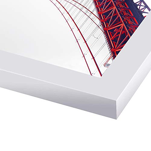 IGxx 11x17 Frame White Poster Frame Without Mat Made of Solid Wood Wall