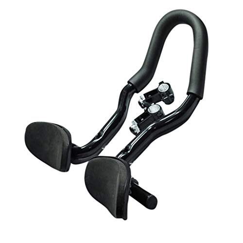 Aobiny Bike Aero Bars Cycling Aero Bars Bike Rest Handlebar Bicycle TT Handlebar Bike Tri Bars Mountain Bike Road Bike (Black)