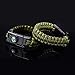 Paracord Survival Bracelet Kit - Military Parachute Rope Survival for Camping Hiking Fishing Travelling - Compass, Flint Stone, Fire Starter, Knife, Whistle - Military