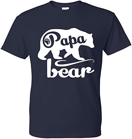 Smash Team - Papa Bear T-shirts Father's Day Shirt papa tshirt gifts for grandpa father day gift (X-Large, Navy Blue)