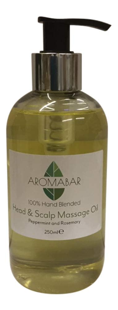Head & Scalp Massage Oil 250ml with Peppermint & Rosemary Pump Dispenser