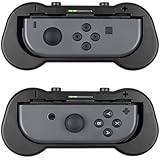 Zecti Joy-Con Grips for Nintendo Switch , Ergonomic Design Comfort Game Handle Kit for Nintendo Switch Joy-Con Controllers, 2 Pack (Black)