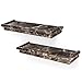 Better Homes and Gardens Picture Ledge Set - Spruce Up Any Room with Elegant Floating Shelves - Easily Install Your Wall Shelves in Minutes - Exclusive Brown Marble Finish
