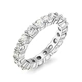 NYC Sterling 3.00mm Round Cubic Zirconia Luxury Eternity Band (10)