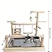 Woopets Parrots Playstand Bird Playground Wood Perch Gym Stand Playpen Ladder with Toys Exercise Playgym with Feeder Cups Toys Exercise Playthumb 2