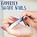 Glass Nail Files, Glass Fingernail Files for Gentle Manicure Nail Care, Expertly Shape Nails & Enjoy a Smooth Finish - Bona Fide Beauty 3-Piece Premium Czech Glass Files