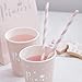 Pack of 200 Paper Straws Party Decoration Striped Drinking Straws for Birthday, Wedding, Christmas, Celebration Parties by Acerich