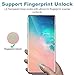 [2 Pack] L K Screen Protector for Samsung Galaxy S10, Tempered Glass [Support Fingerprint Unlock] [UV Light Installation] [3D Curved Edge]