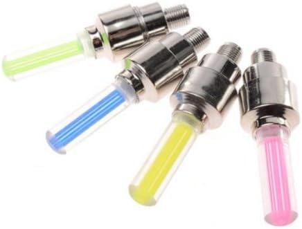 Amoruiz Led Flash Tyre Wheel Valve Cap Light For Car Bike Bicycle Motorbicycle Wheel Light Tire（4 Pcs）