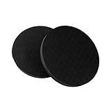 ESport 2 Pack 0.6 Inch Thick Round Eco-friendly TPE Foam Yoga Knee Pad Cushion, Exercise & Fitness Foam Yoga Support Pad for Eliminating Knee Wrist Elbow Pain, Black