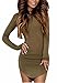 UGET Sexy Long Sleeve Irregular Hem Dress Beach Mini Shirt Tunic Dress US XS/Tag M Green