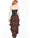 ThePirateDressing Steampunk Victorian Cosplay Costume Womens High-Low Show Girl Skirt C1367 (Chocolate) (Small)