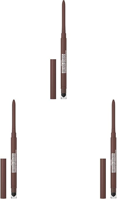 Maybelline Tattoo Liner Smokey Gel Pencil Brown Pack of 3 36H Waterproof