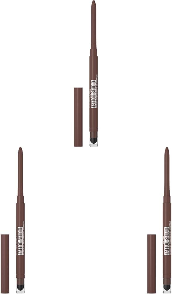 Maybelline Tattoo Liner Smokey Gel Pencil Brown Pack of 3 36H Waterproof