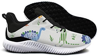 dkkdiehgk Cartoon Dinosaurs Pterosaur Drawing On 2018 Women 2018 Casual Runner Retro Black