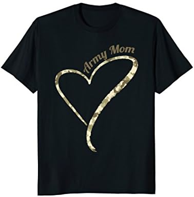 Mens Proud Army Mom T Shirt Military Mother Camouflage Shirt 2XL Black