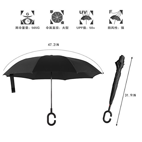 2 BAGAIL+Inverted+Umbrellas+Windproof+Protection