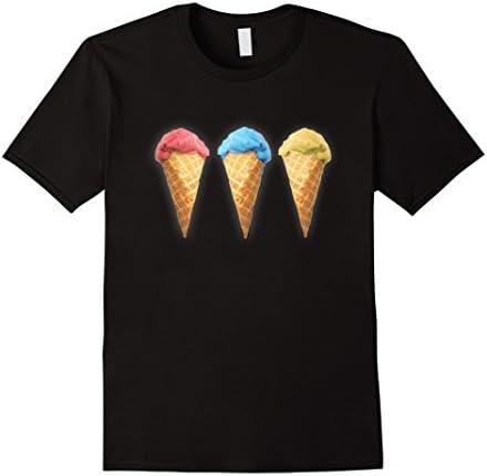 Mens Trendy Ice Cream T-Shirt - Mens &amp; Womens Sizes Medium Black